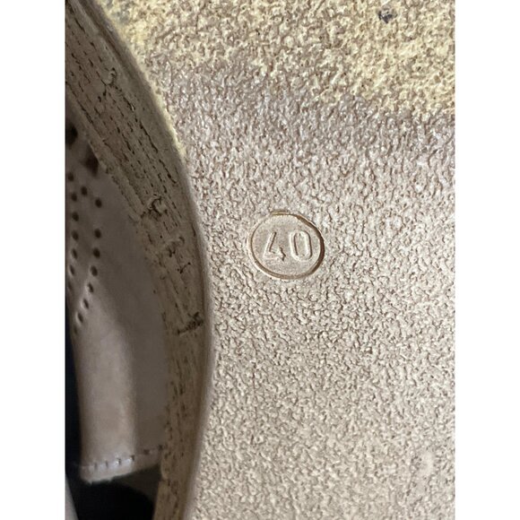 Spring Step Peep Toe Sandals Block Heel Liberty Laser-Cut Leather Size 40 / US 9 - Picture 8 of 10